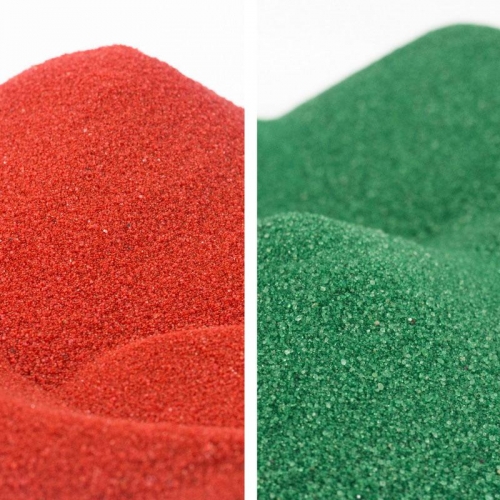 Christmas Colored Sand Bundle - 10 lbs. of Red and Forest Green Scenic Sand